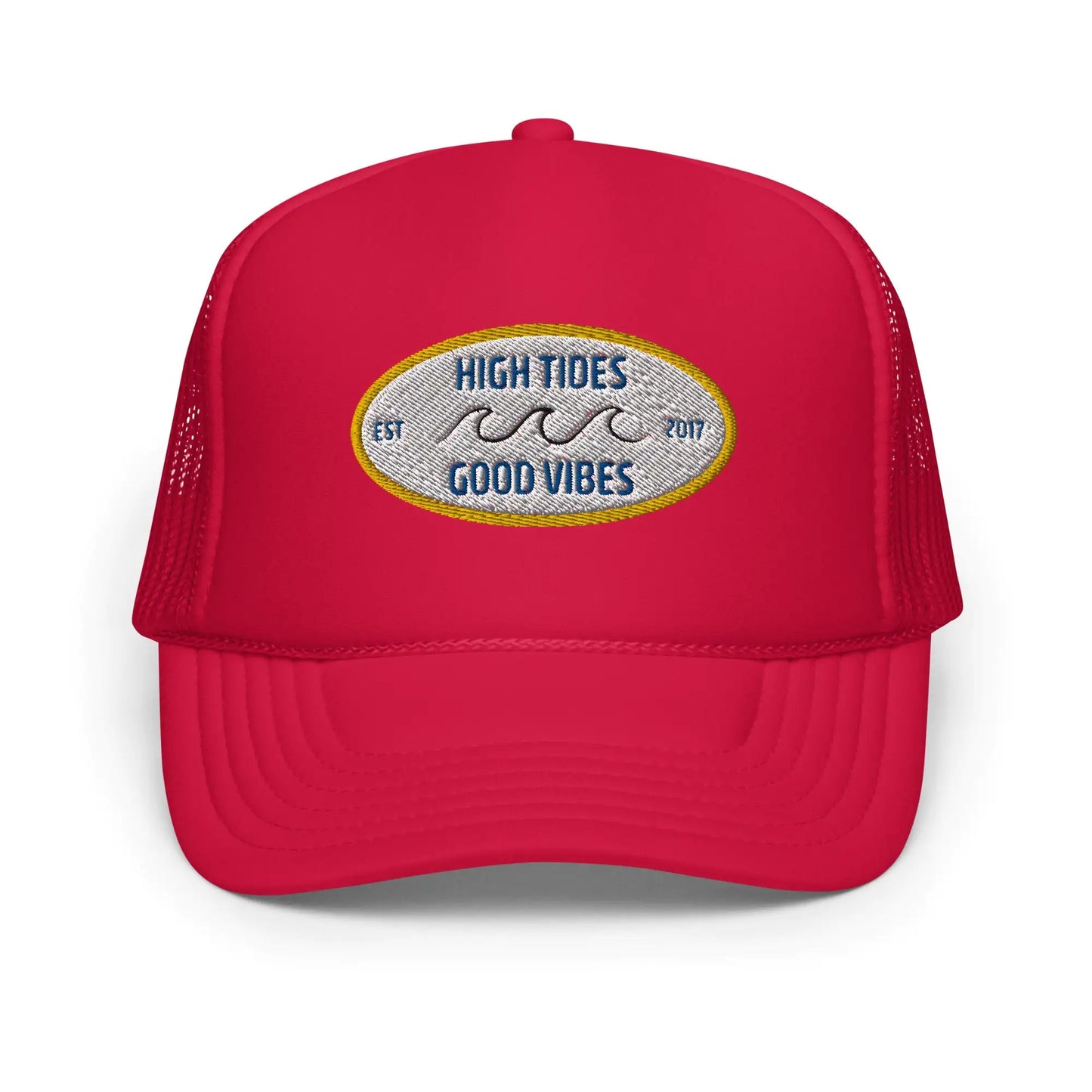 High Tides Good Vibes Foam Trucker Hat