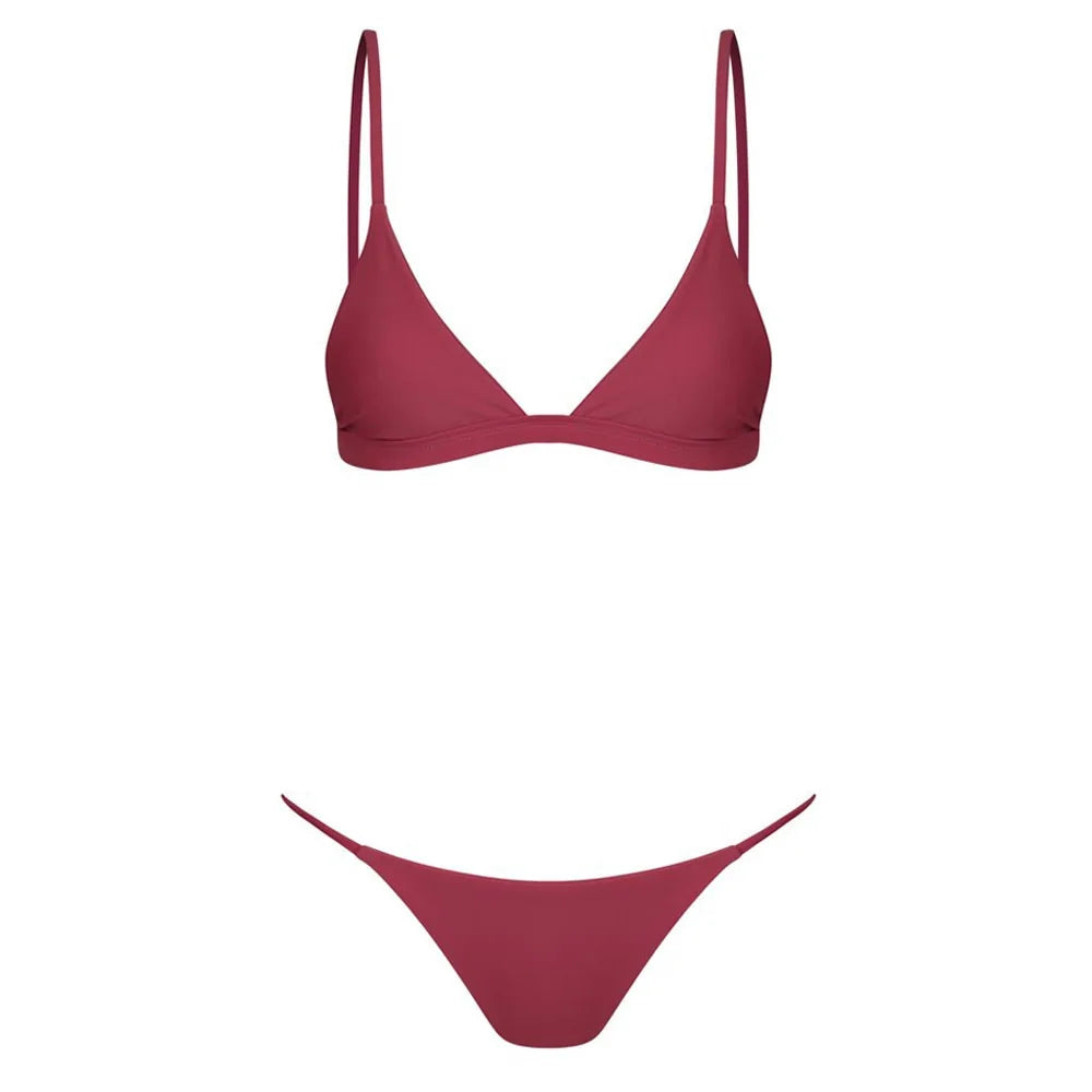 Bandeau Bandage Bikini Set for Women: Push-up Brazilian Swimwear