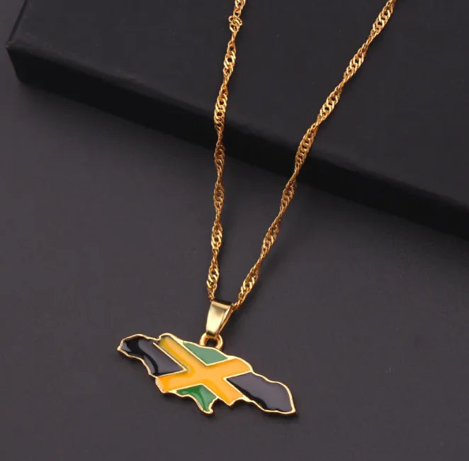 Necklace of geographical maps of the world