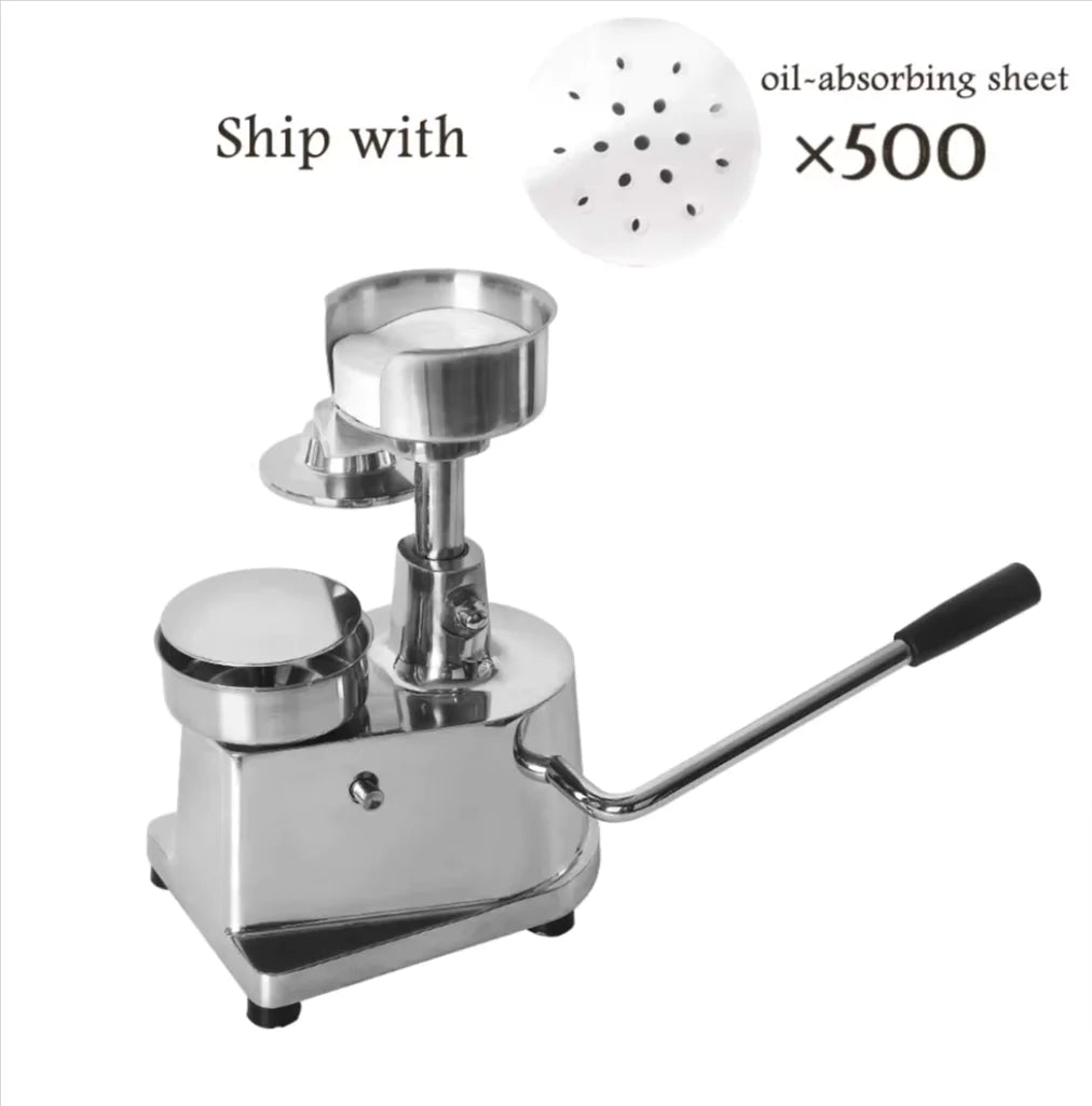 Manual Stainless Steel Hamburger Press - 100mm to 150mm Round Burger Patty Maker