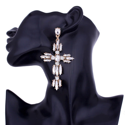 Shiny Cross Earrings