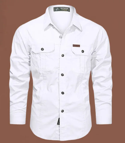 Classic Men's Cotton Long Sleeve Shirt