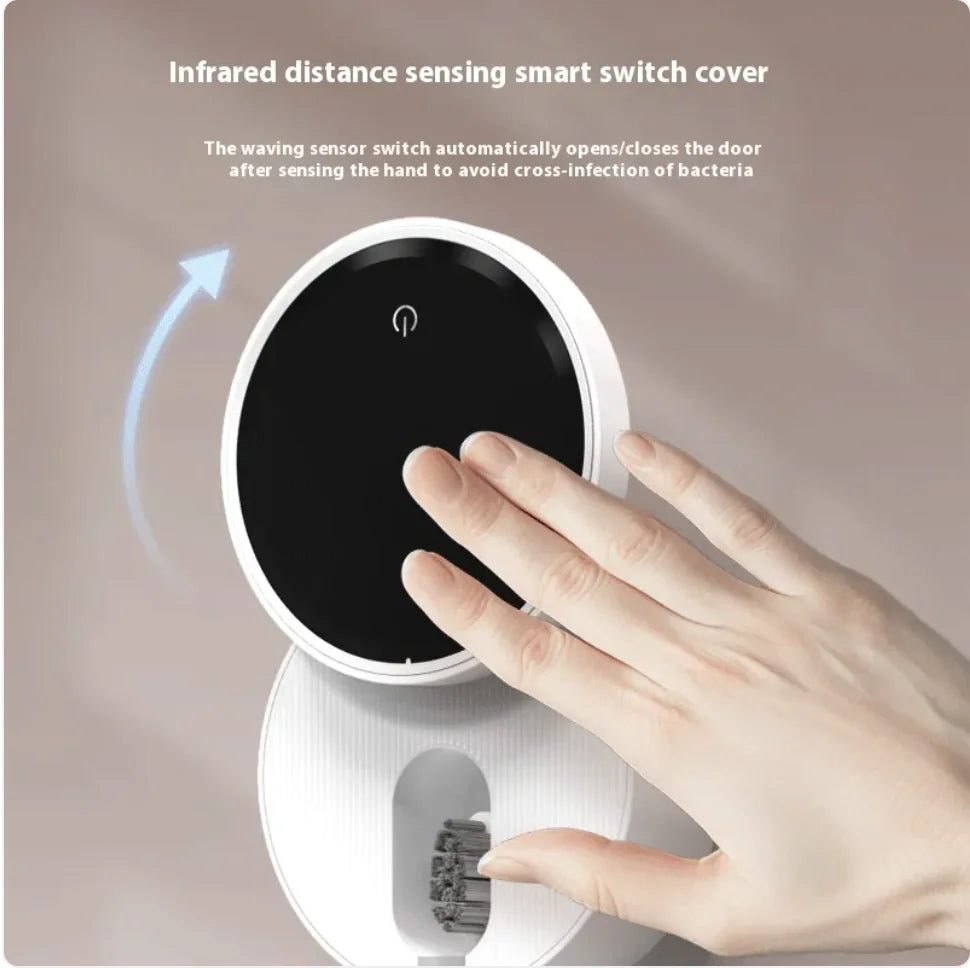 USB Wall-Mounted Toothbrush Sterilizer with Smart Induction Disinfection Box