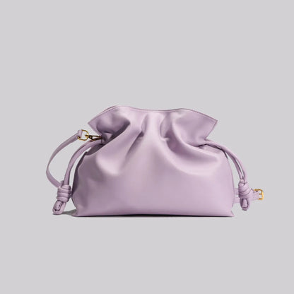 Women Fashion Pleated Cowhide Bag