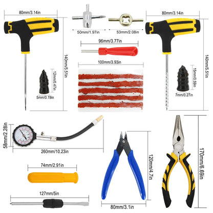 Car Tire Repair Tool Kit